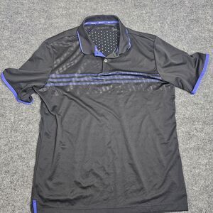 Adidas ClimaChill Men's L BLACK Golf polo shirt short sleeve SIZE TAG CUT OFF